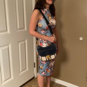 James awning stripe saddle bag